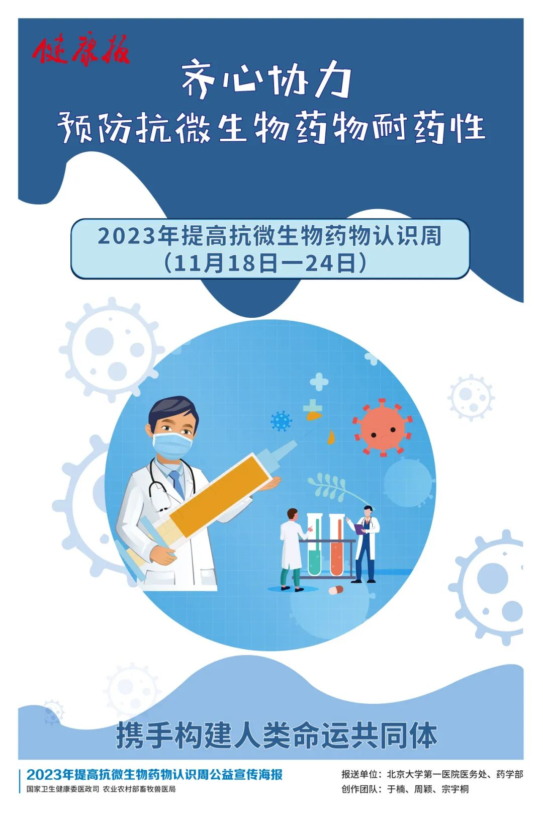 2023年提高抗微生物药物认识周：齐心协力预防抗微生物药物耐药性